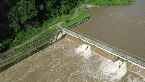 Aerial Views River Flow Stock Footage 259537084