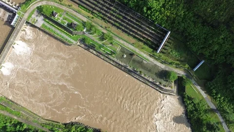 Aerial Views River Flow Stock Footage 259537315