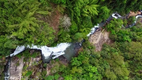 Aerial views of a river stream in Da Lat Vietnam. Stock-Footage 84670304