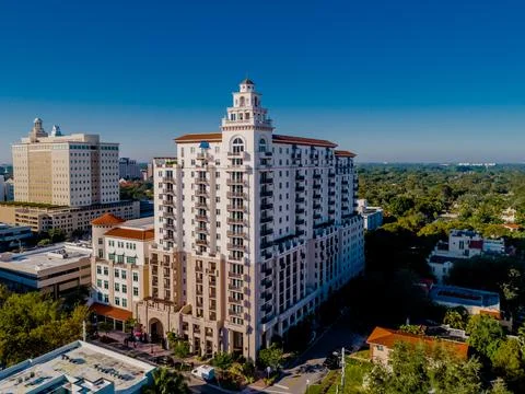 Aerial Views of Sofia Coral Gables Stock Photos