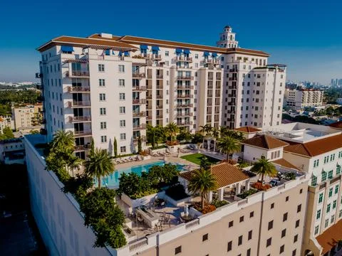 Aerial Views of Sofia Coral Gables Stock Photos