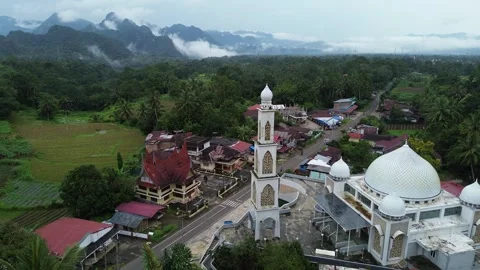 Aerial Views White Mosque 動画素材 259354364