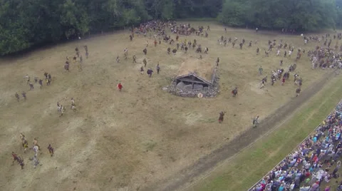 Aerial Viking combat Stockbeeldmateriaal 26306776