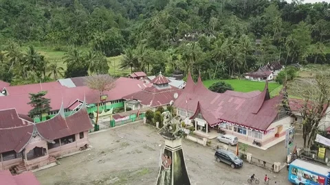 Aerial Village Stock Footage 203818004