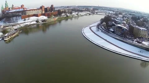 Aerial Vistula River Video stock 49202682