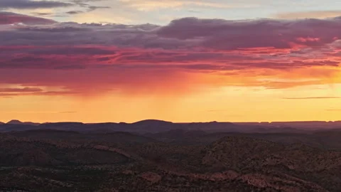 Aerial Vivid Dramatic Sunset, Namibia Stock Footage 337917598