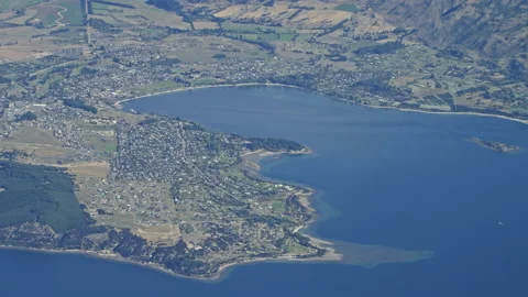 Aerial of Wanaka Stock Footage 155607329
