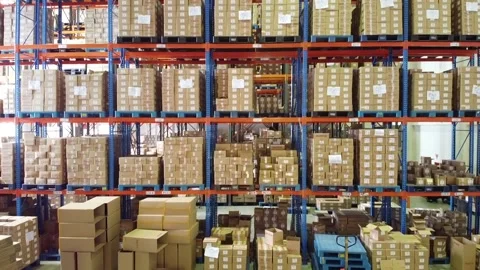 Aerial Warehouse Stock Footage 146265400
