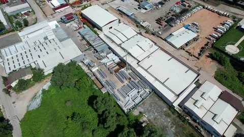 Aerial warehouse storage space Stock Footage 254435220