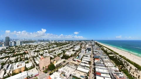 Aerial warped compilation Miami Beach drone clips 2026 Stock Footage 342083018