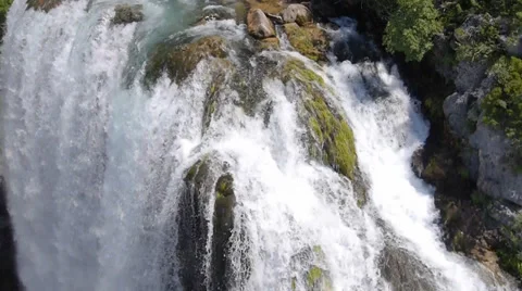 AERIAL: Waterfall Stock Footage 34476770
