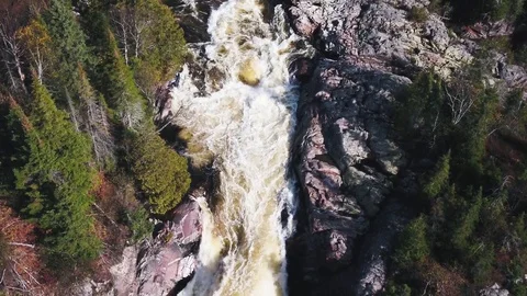 Aerial Waterfall Video stock 81418765