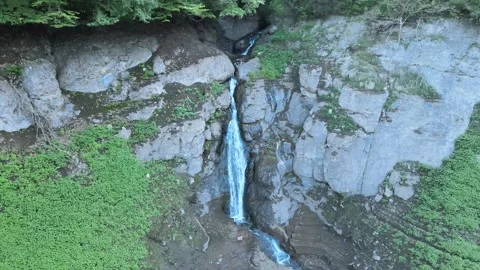 Aerial waterfall nature Stock Footage 240719232