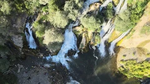 Aerial waterfall nature Vídeo Stock 240759716