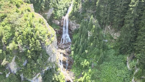 Aerial waterfall nature Stock Footage 240775006