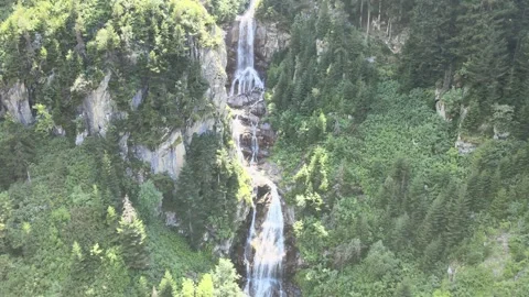 Aerial waterfall nature Stock Footage 240776006