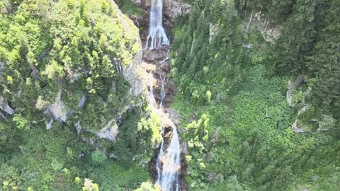 Aerial waterfall nature Video stock 240776253