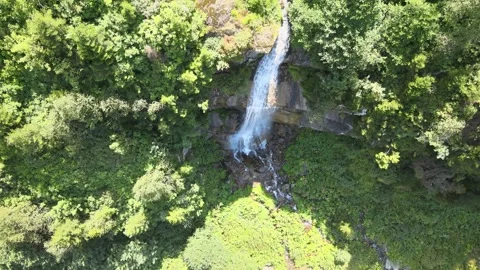 Aerial waterfall nature Stock Footage 240776893