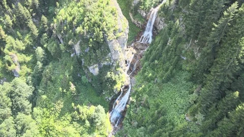 Aerial waterfall nature Stock Footage 240778097