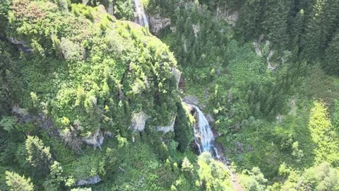 Aerial waterfall nature Stock Footage 240778137