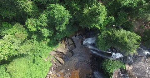 Aerial waterfall top view Stock Footage 61512141