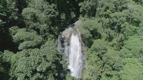 Aerial waterfall view Stock Footage