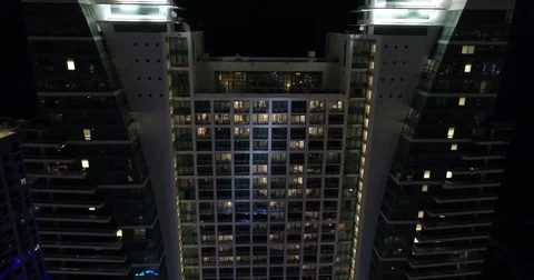 Aerial Westin Diplomat Hotel Stock Footage