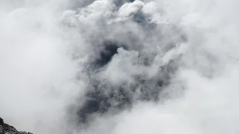 Aerial of white clouds in the sky Stock Footage 77814052