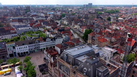 Aerial wide angle panoramic view of the historic Bond Moyson building Vídeos de archivo 339365492