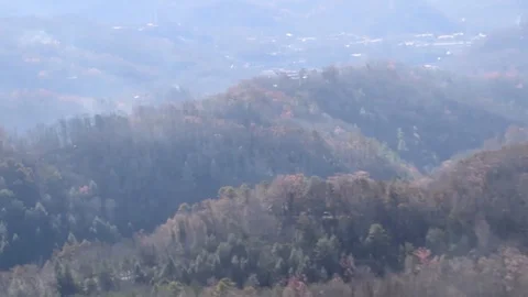 Aerial of wildfire aftermath - 2016 Stock Footage 88319460