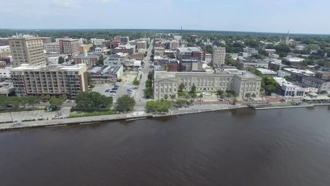 Aerial of WIlmington, NC Stockbeeldmateriaal 128404476