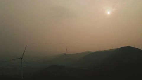 Aerial Wind-driven Generator Video stock 170098821