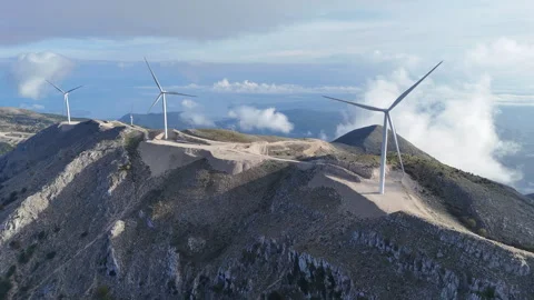 Aerial wind farm. Stock Footage 320244594