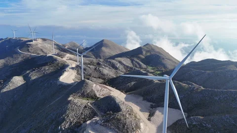 Aerial wind farm. Stock Footage 320244695