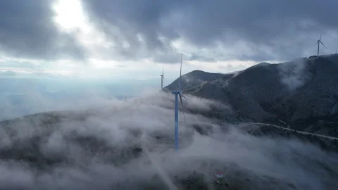 Aerial wind farm. Stock Footage 320246080