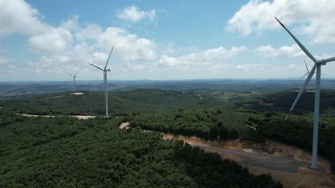 Aerial wind tribune Stock Footage 201629817