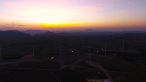 Aerial - Wind turbine Stock Footage 75997710