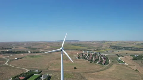 Aerial wind turbine Stock Footage 202297589