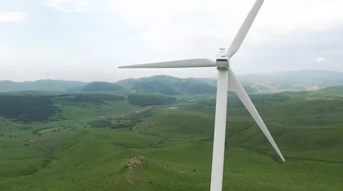 Aerial of windfarm in China Stock Footage 59551917