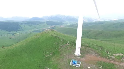 Aerial of windfarm in China Stock Footage 59551985