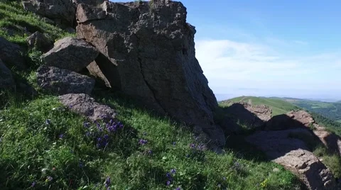 Aerial of windfarm in China Stock Footage 59552123