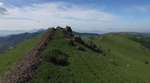 Aerial of windfarm in China Stock Footage 59552175