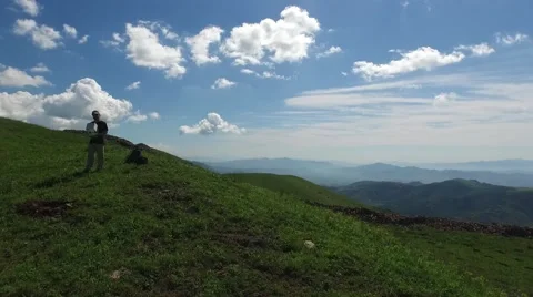 Aerial of windfarm in China Stock Footage 59552221