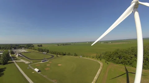 Aerial windmill shot 2 Stock Footage 39722080