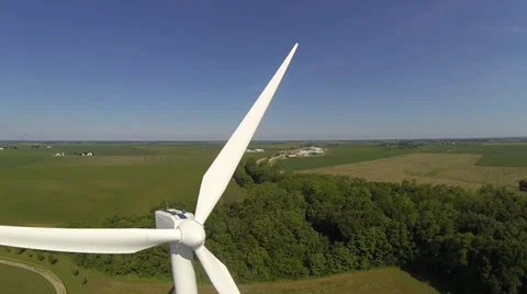 Aerial windmill shot 3 Stock Footage 39722081