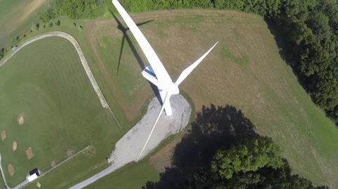 Aerial windmill shot Stock Footage 39722075