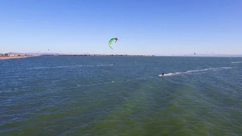 Aerial - Windsurfers Video stock 81716154