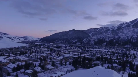 Aerial Winter 11 库存影片 94010623
