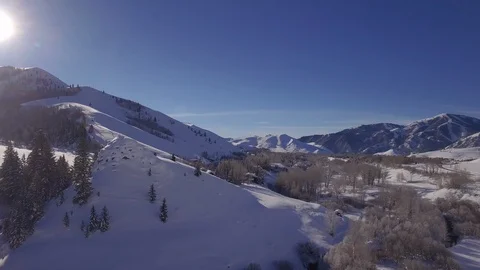 Aerial Winter 9 库存影片 94009637