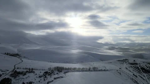 Aerial winter landscape Stock Footage 263283718